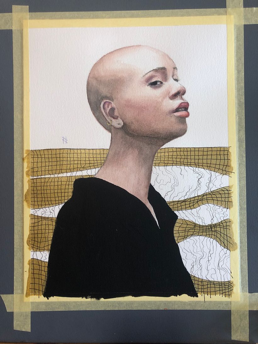 I decided to leave out the big loop earring, 