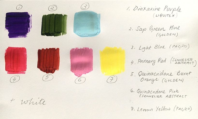 These are the colours I used 