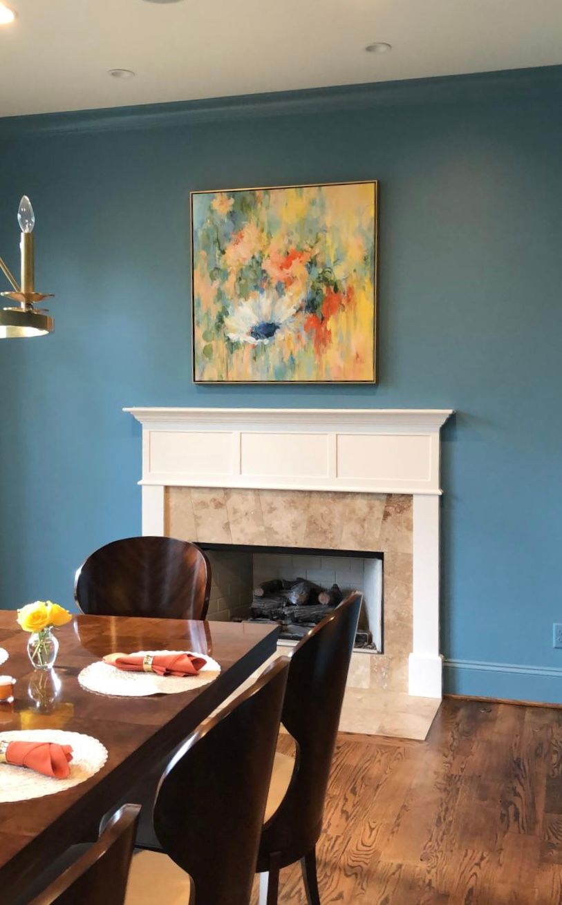On the wall in the client's dining room