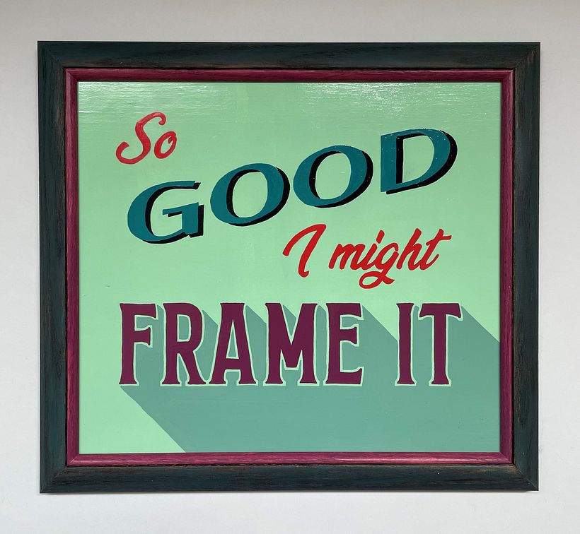 Enamel paint on board