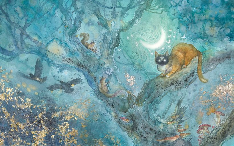 Portada de la novela "Tailchaser's Song" de Tad Williams