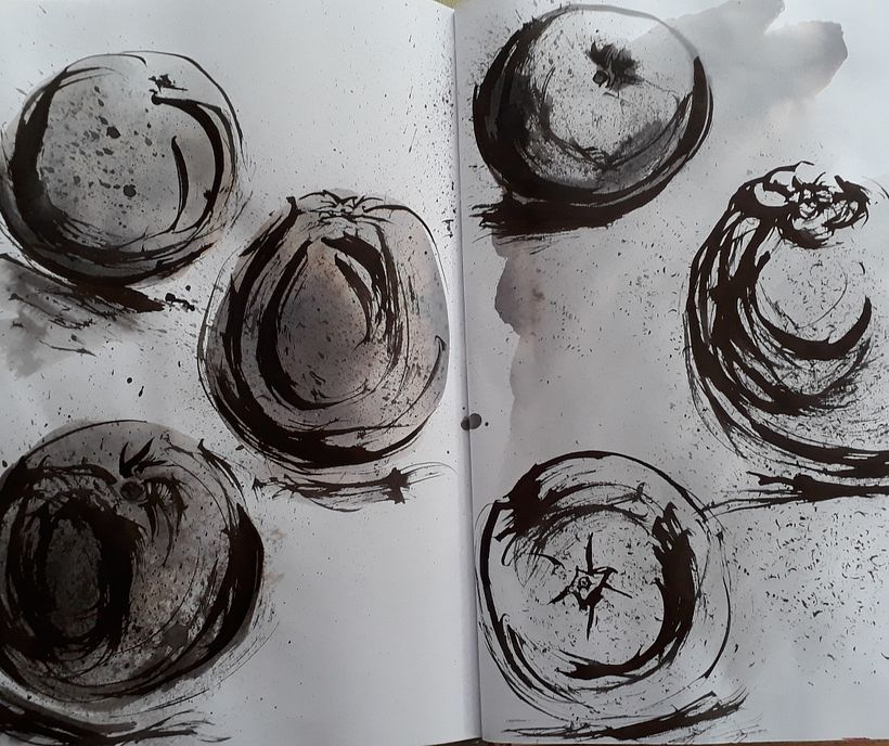 When I look back through my sketchbook, lots of my favourite images are the black and white ones.