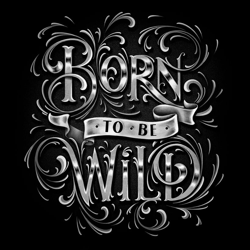 Born To Be Wild – Chalk Lettering on the Procreate por Aurelie Maron