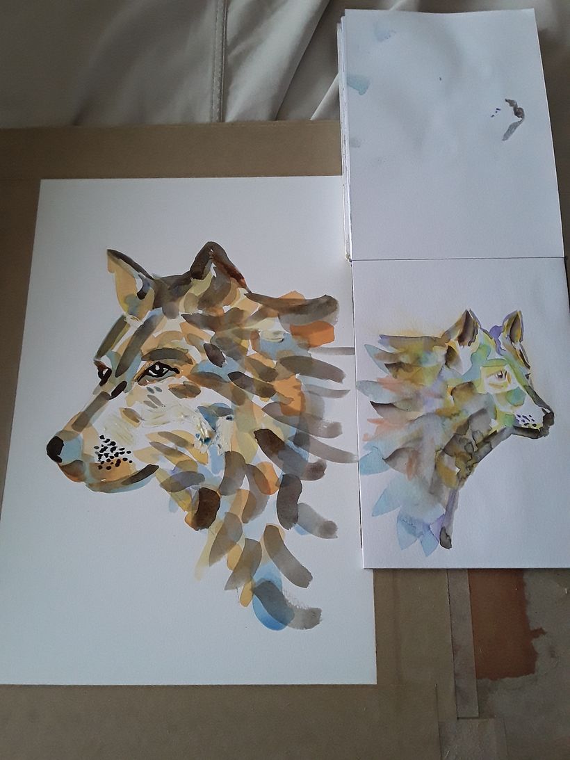 Also really enjoyed this technique. Did a smaller sketch first then a bigger piece