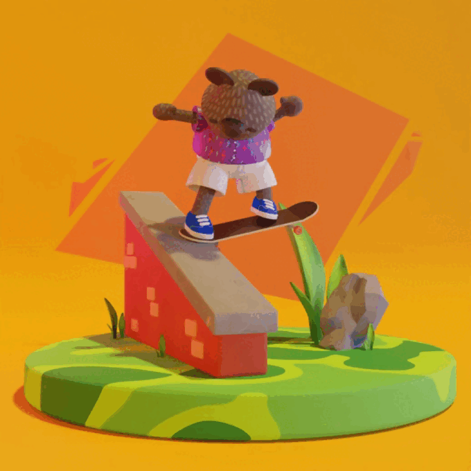 Meu projeto do curso: Criação de personagens Kawaii em 3D com Blender 5