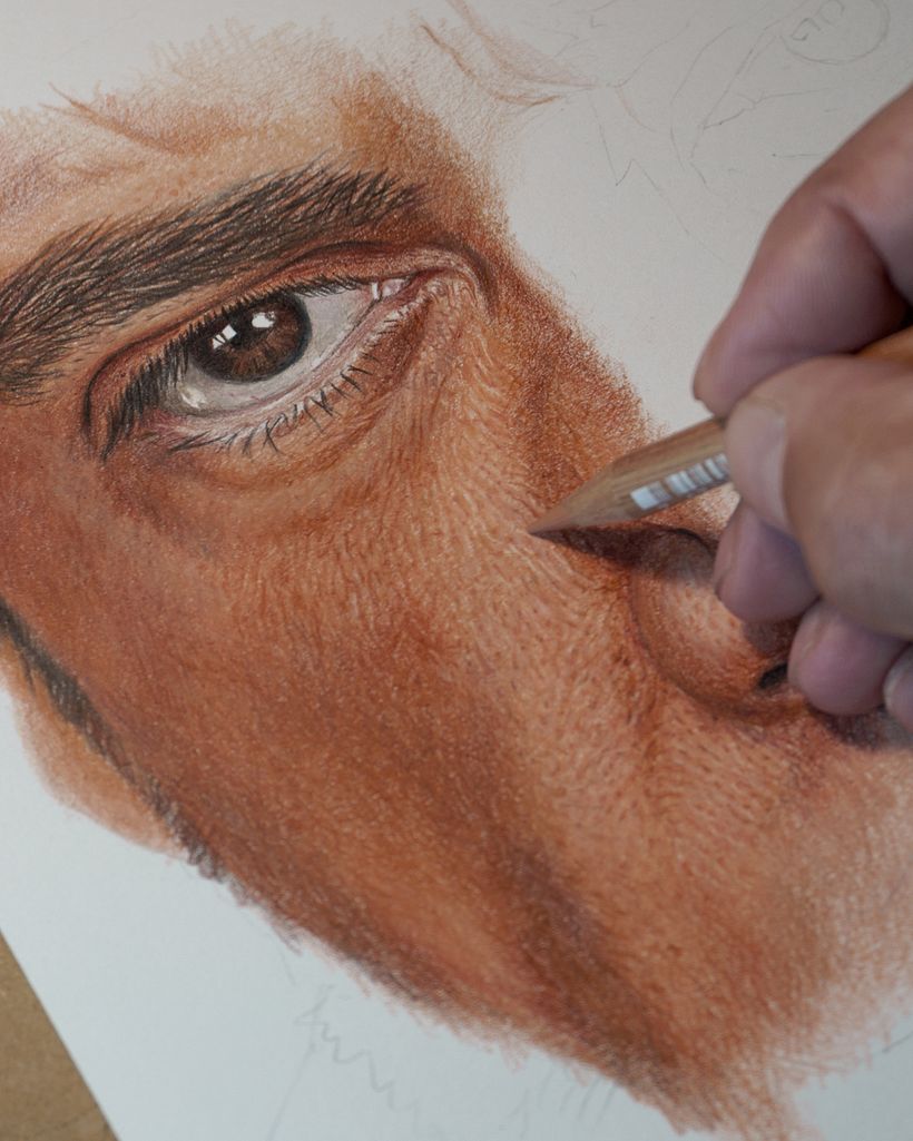 Javier Bardem en lápices de colores 1