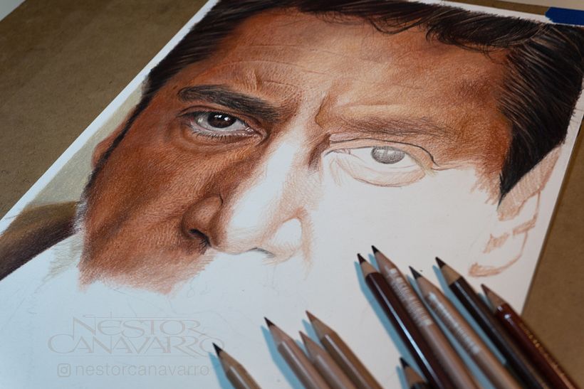 Javier Bardem en lápices de colores 3