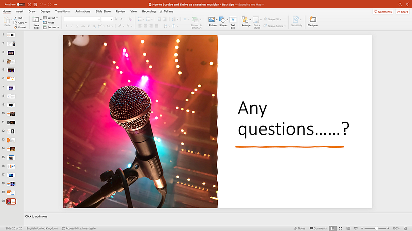 Presentation for Bath Spa University Music Think Tank - the end