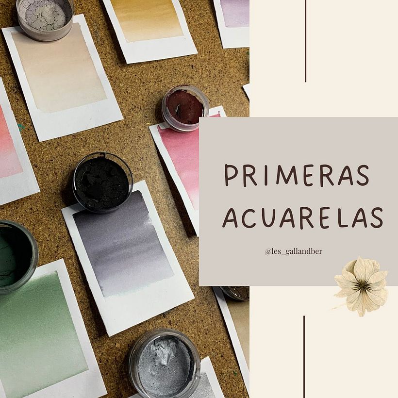 Aquí una imagen de mis primeras acuarelas y su pigmentación