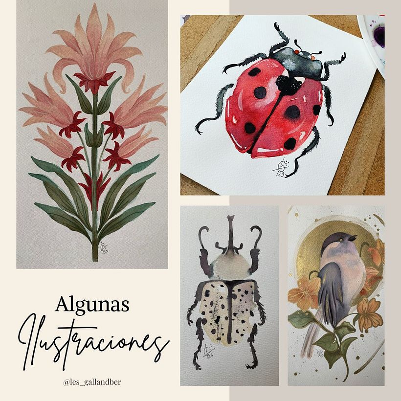 Ilustraciones ya finalizadas, realizadas con las Acuarelas Artesanales :)
