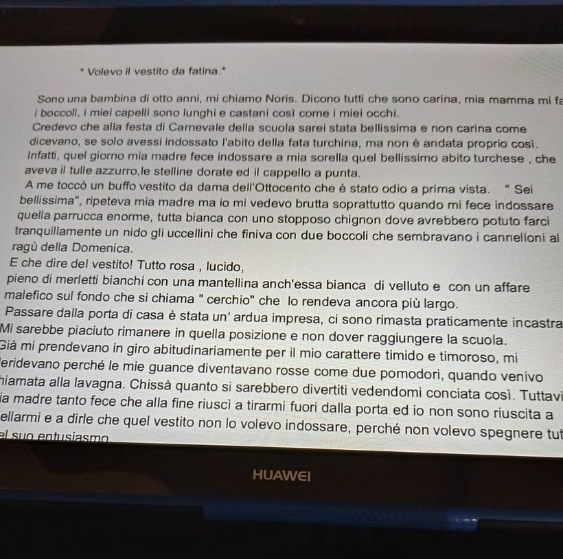 Bozza del progetto finale su tablet.