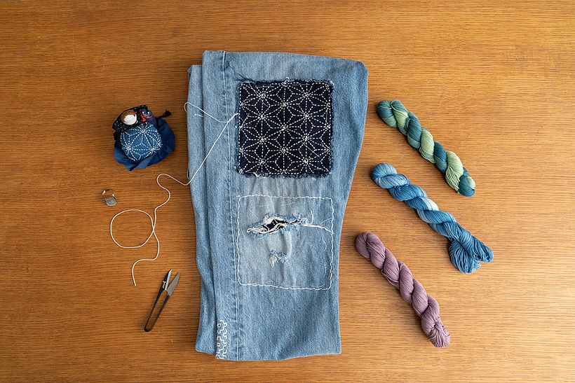 My project for course: Introduction to Japanese Sashiko Stitching 1