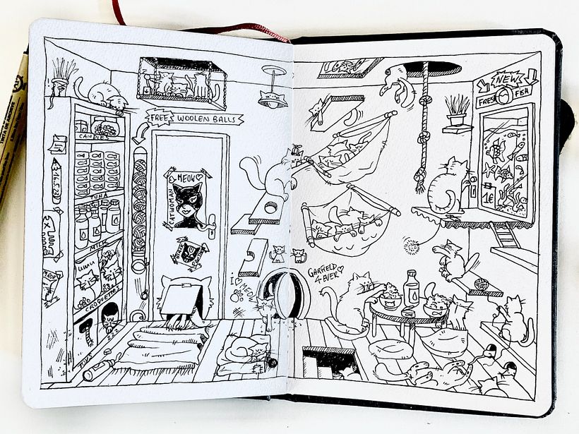 La salle des chats / The cat room