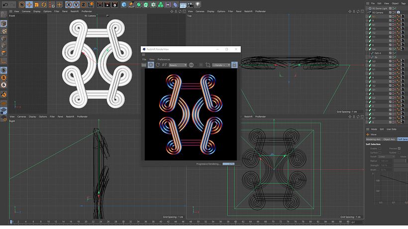 Creación forma, iluminación y renderizado en C4D / C4D shape, illumination and render