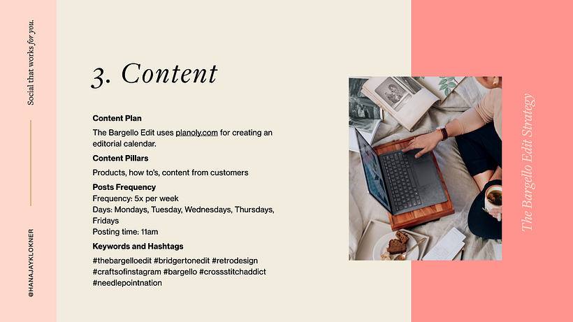 3. We started looking at Nerrisa's Content Strategy in the next step. 