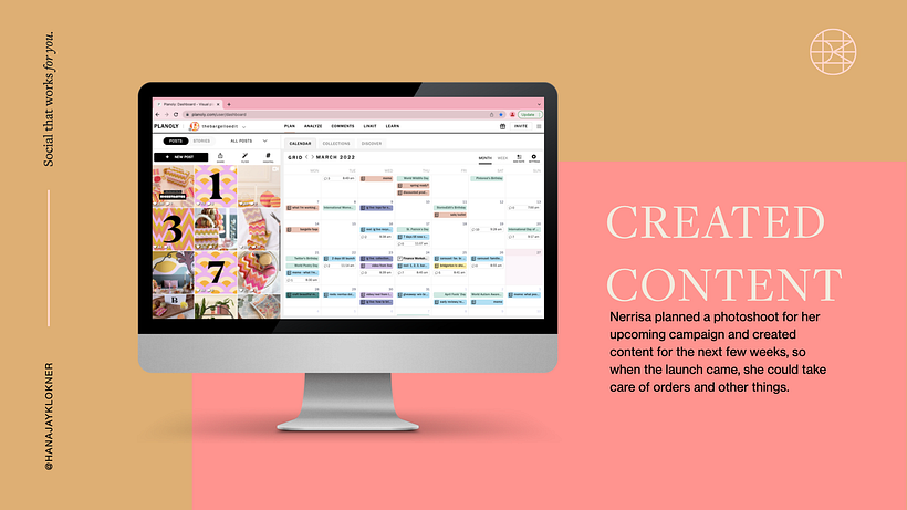 5. Nerrisa created the content that we mapped out. Some changed were made last minute but she executed many of the ideas!