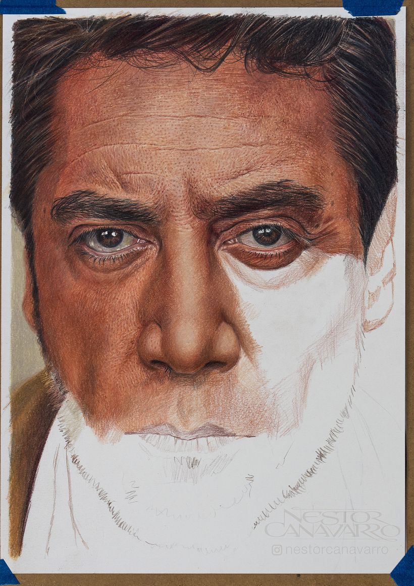 Javier Bardem en lápices de colores 5