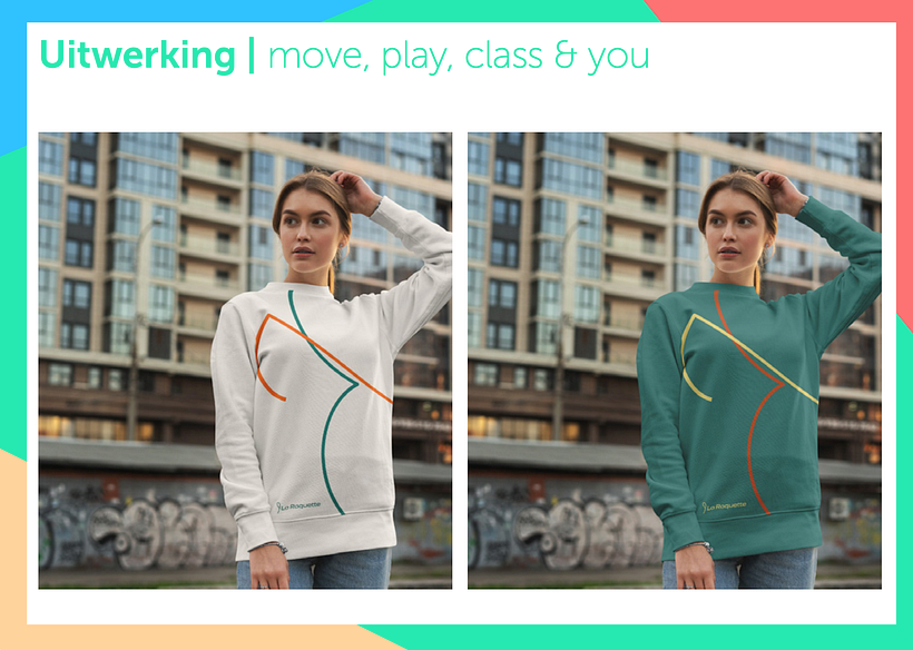 A selection of the presentation to the client with main focus on move, play, class & you. 11