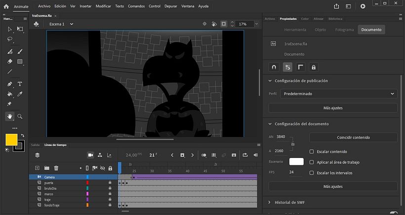 Empezando a trabajar en el diseño de personajes, la herramienta de cámara es fundamental aquí.