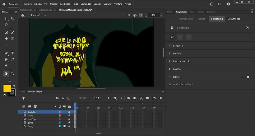 El desenfoque que tiene el clip de película, le da un toque diferente