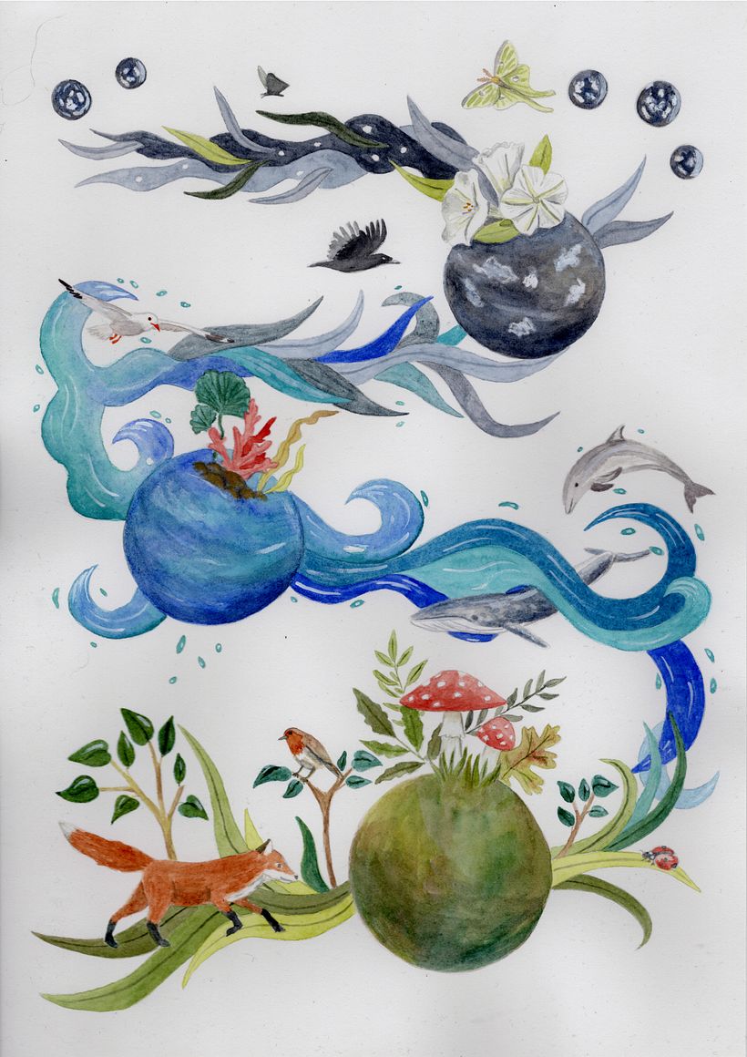 Scanned watercolour work