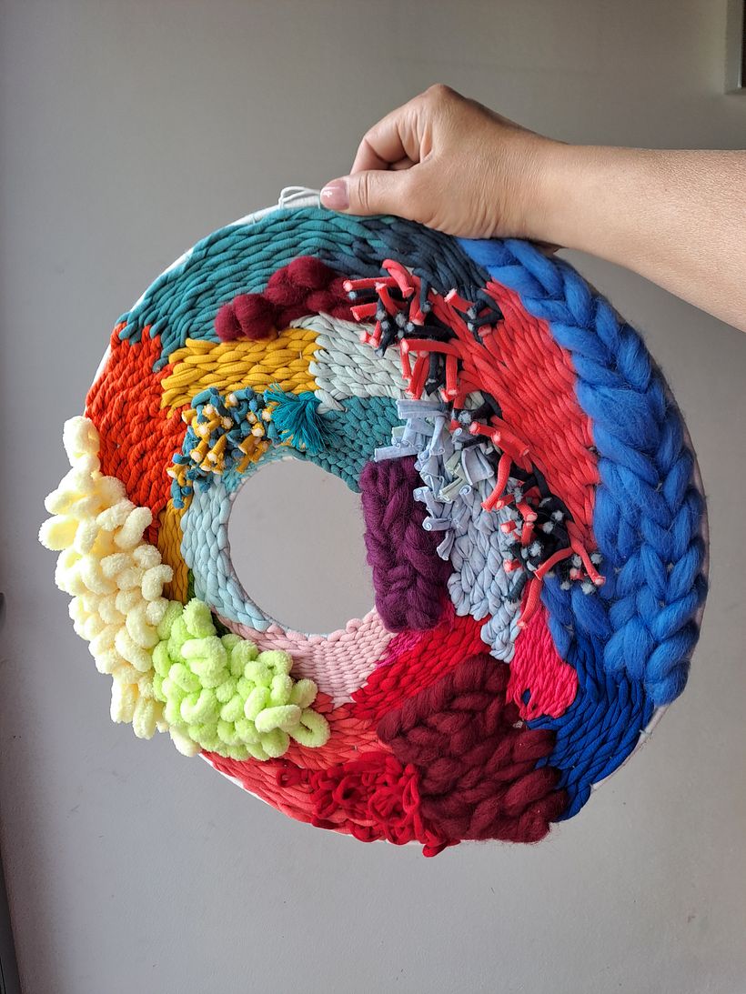 My project for course: Circular Weaving for Colorful Wall Decor 1