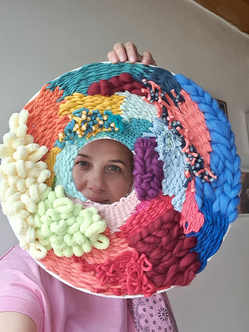 My project for course: Circular Weaving for Colorful Wall Decor 2