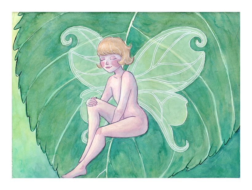 El elfo del rosal - Ilustración tradicional