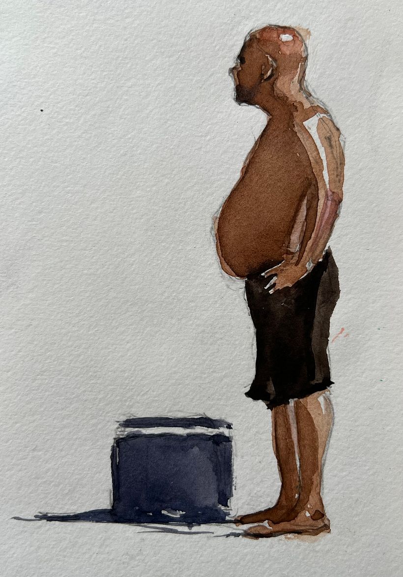  Dia de praia - Bocetado