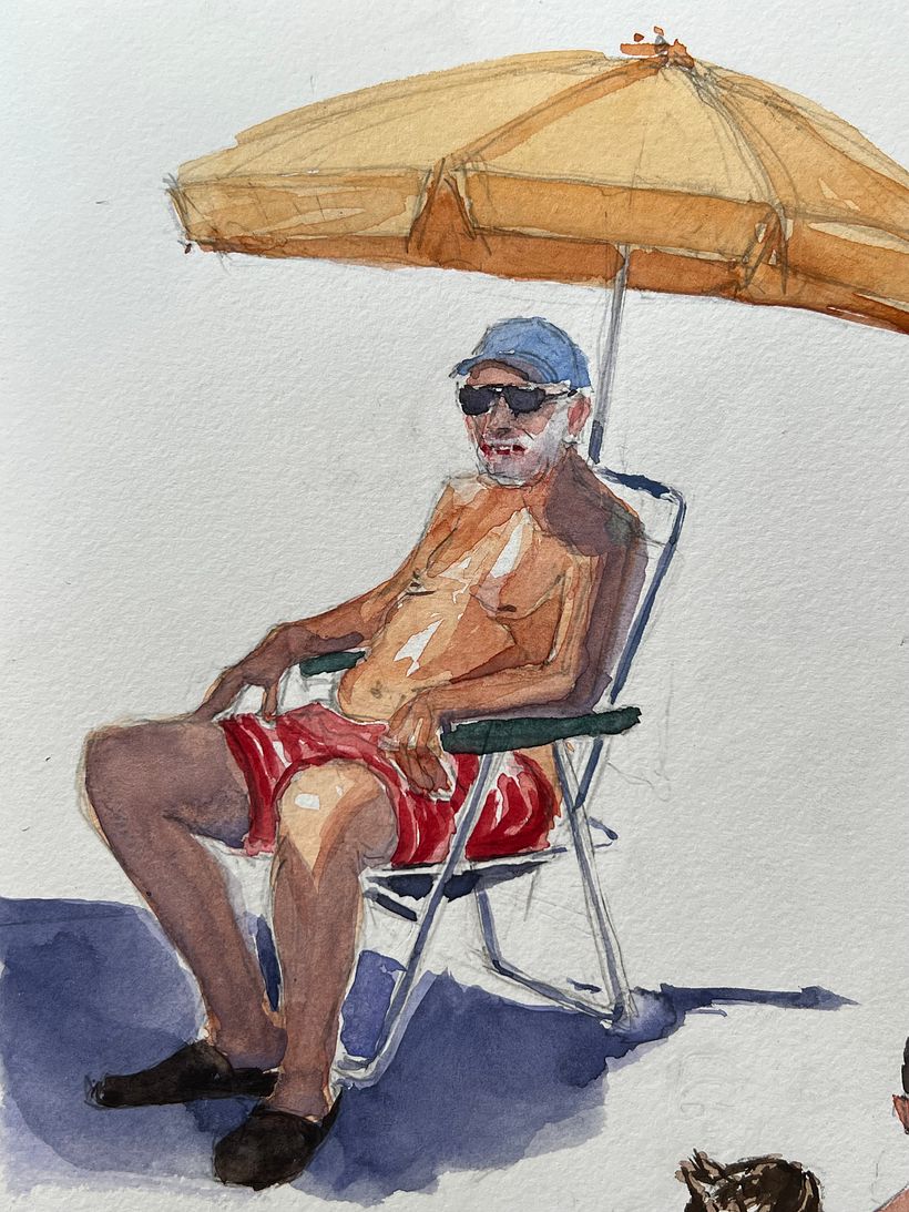  Dia de praia - Bocetado