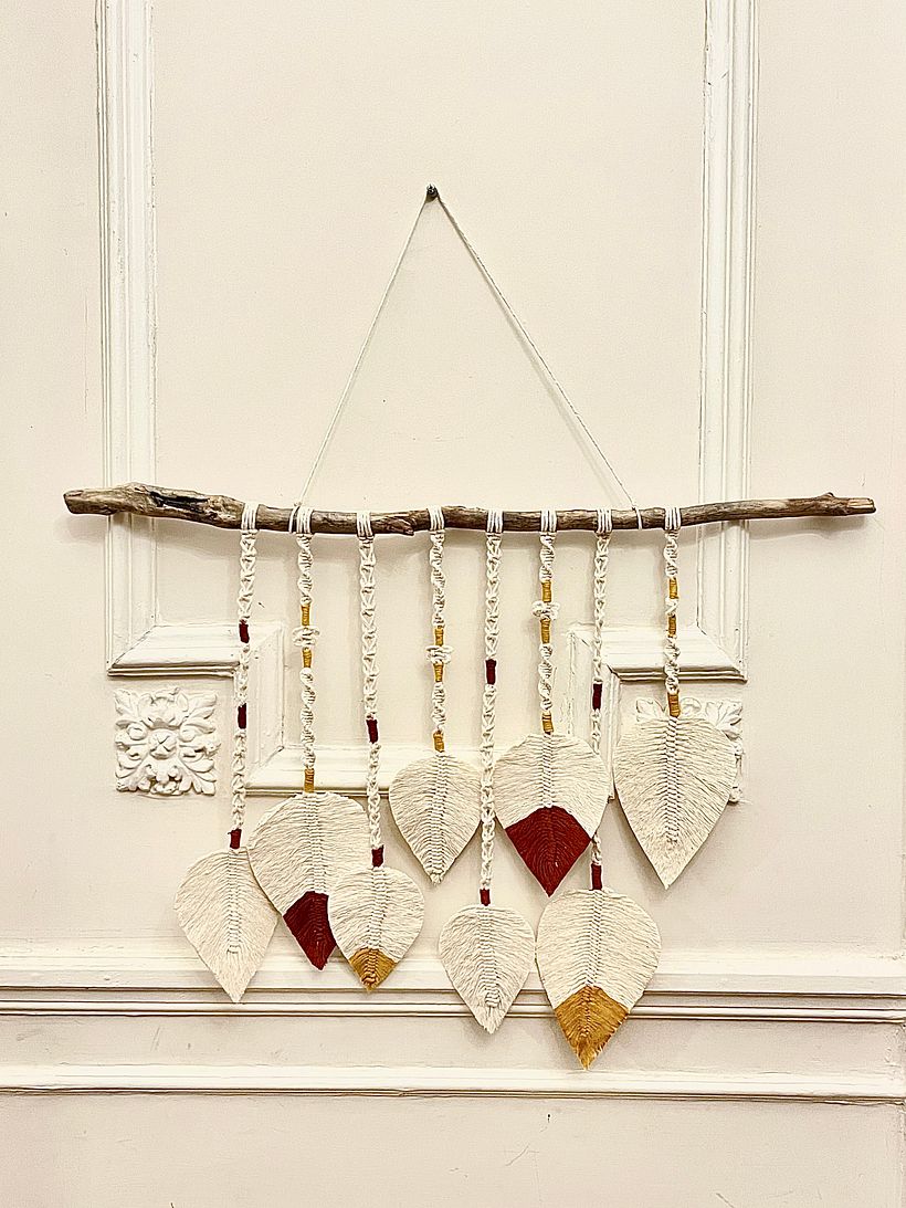 Mi proyecto del curso: Creación de piezas decorativas con hojas de macramé 3