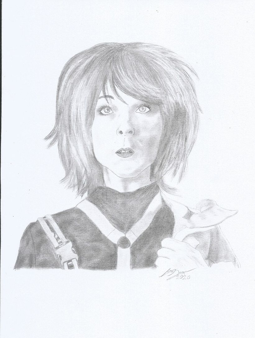 No era el mejor, pero quizás si el que más expresaba el sombreado en el retrato (Lindsey Stirling 2020)