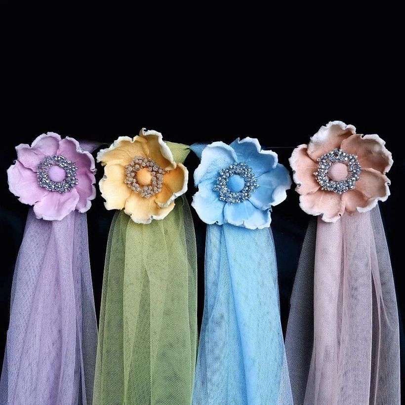 Wild Roses made of hand dyed velvet