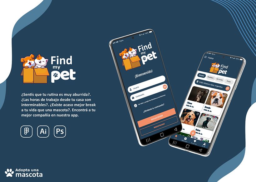 Find My Pet - Diseño de App (Android) - UX/UI 1