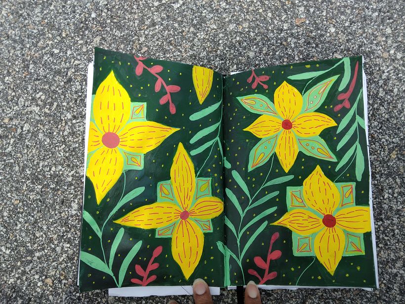 My project for course: Botanical Patterns in a Sketchbook: Conquer the Blank Page - Ilustración tradicional