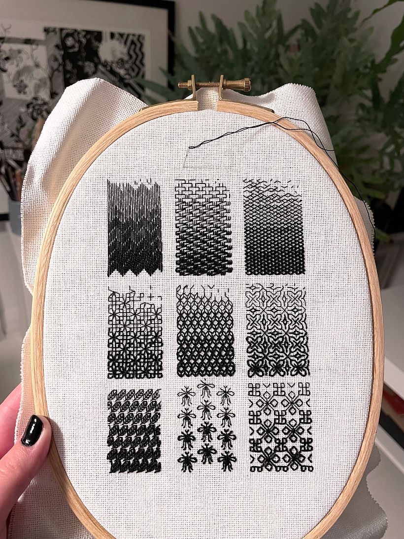 My project for course: Introduction to Blackwork Embroidery 2