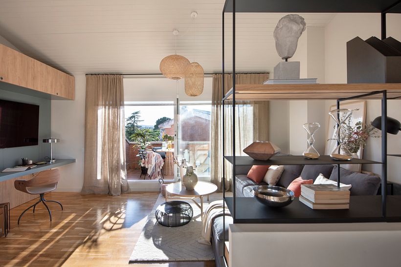 Salón familiar buhardilla