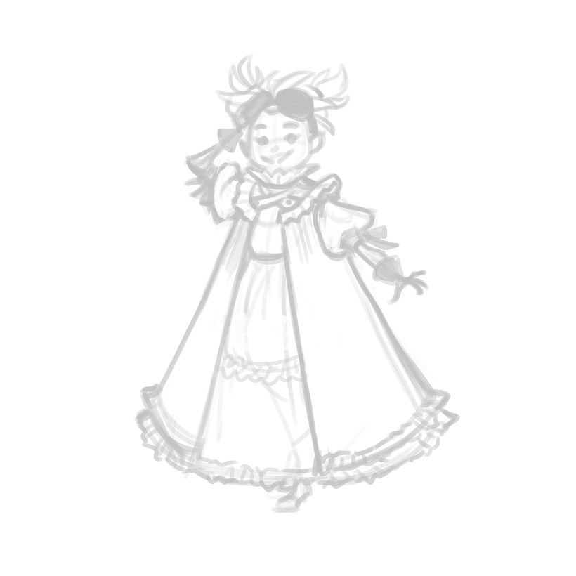 I blended a few parts of my sketches into this new one that I liked