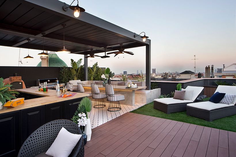 Terraza sobreático