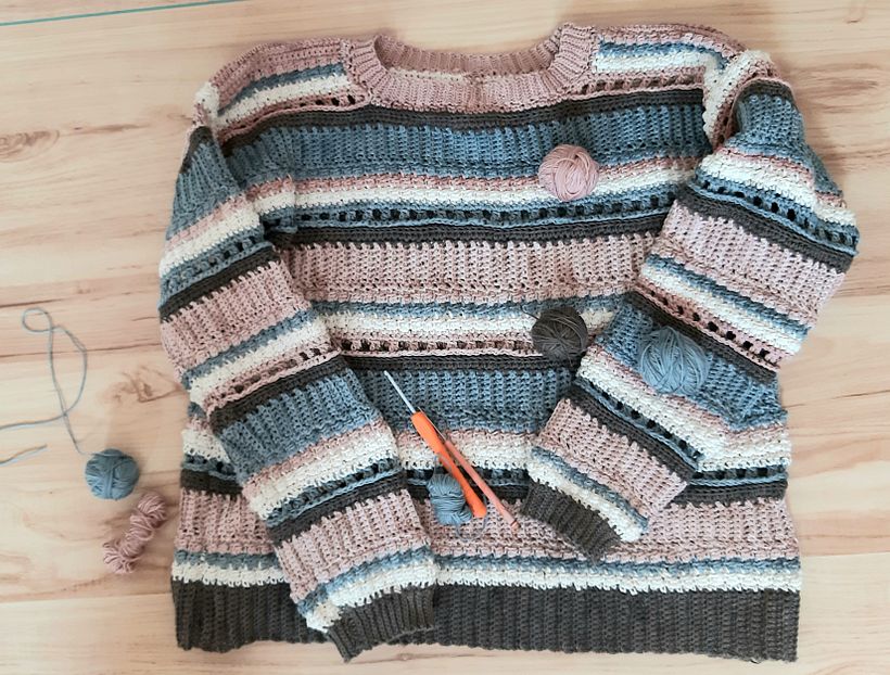Mój projekt z kursu: Ubrania wykonane szydełkiem o różnych wzorach i kolorach - Diseño de moda