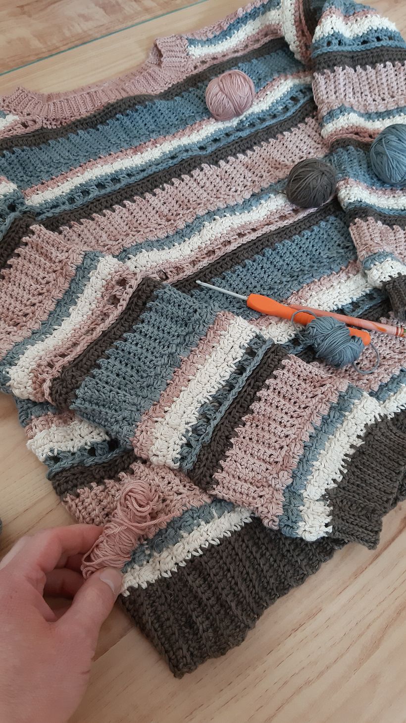 Mój projekt z kursu: Ubrania wykonane szydełkiem o różnych wzorach i kolorach - Diseño de moda