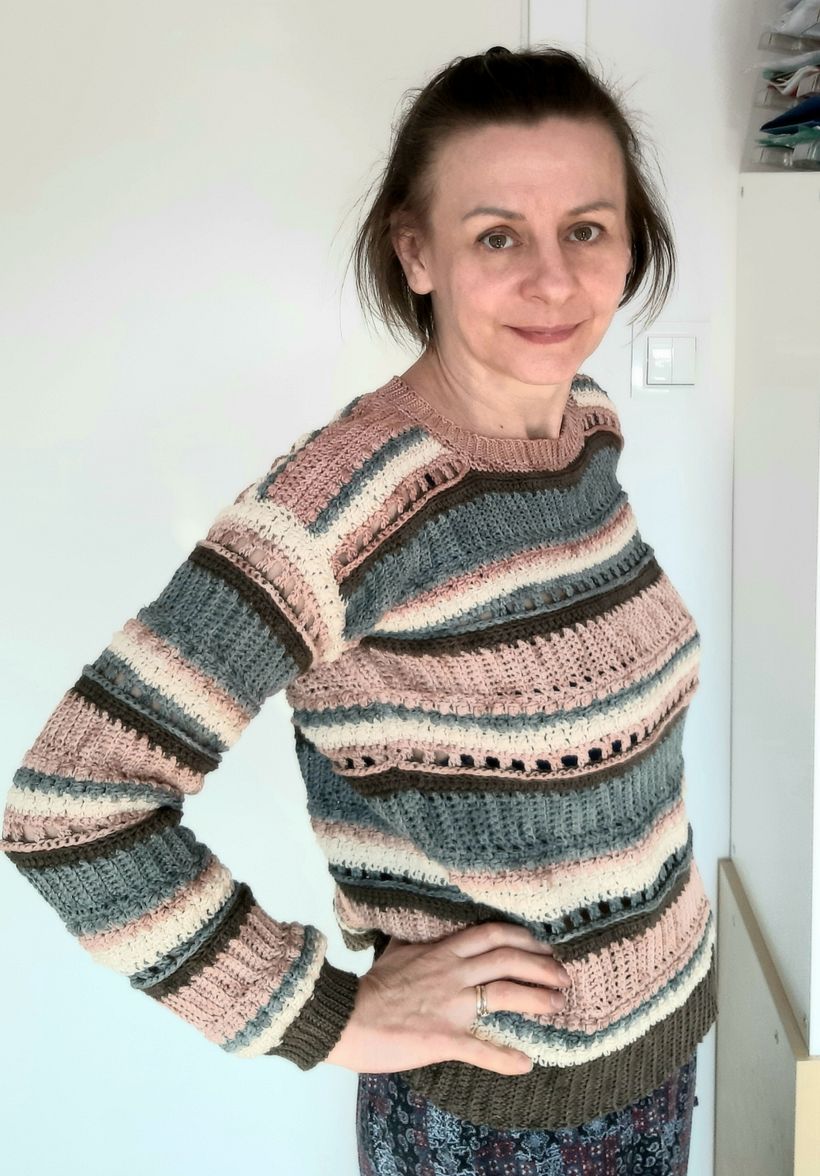Mój projekt z kursu: Ubrania wykonane szydełkiem o różnych wzorach i kolorach - Diseño de moda