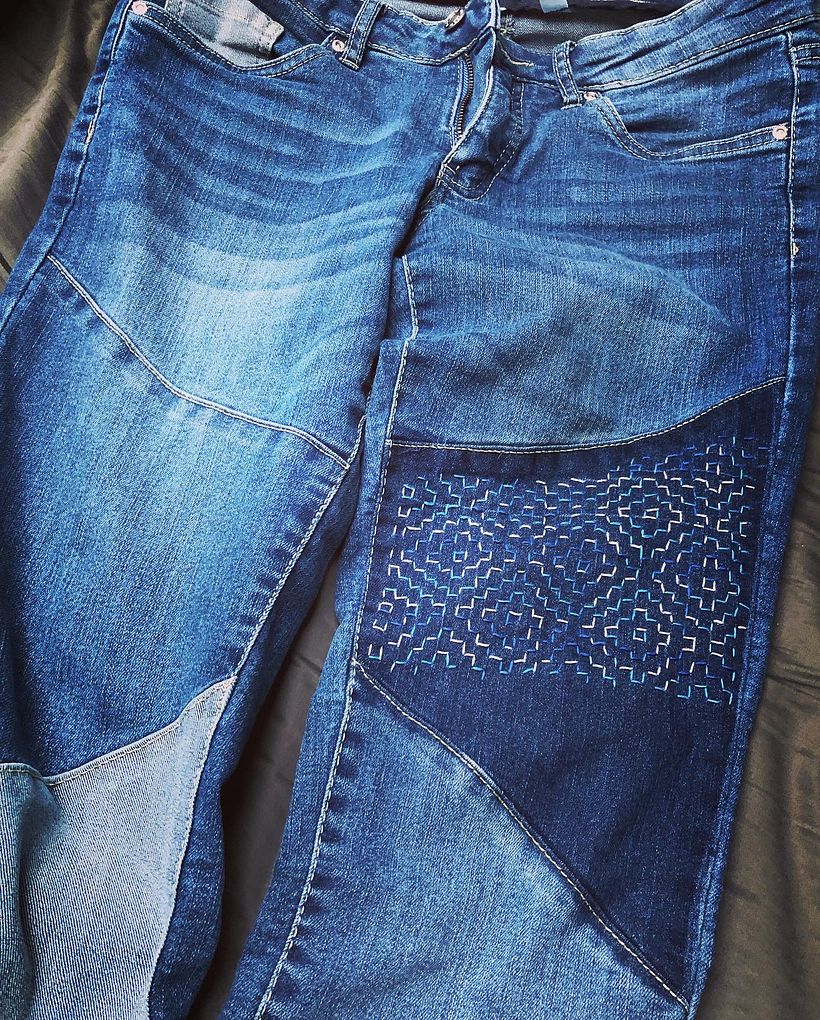 My project for course: Introduction to Japanese Sashiko Stitching 2