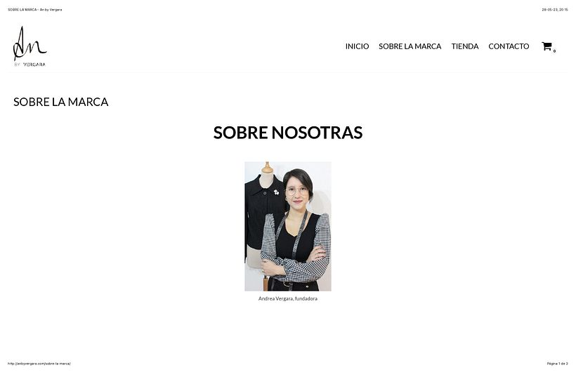 Pagina Sobre la Marca publicada