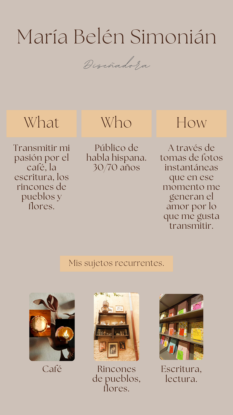 Mi proyecto del curso: Creación de un plan editorial mensual para Instagram	 2