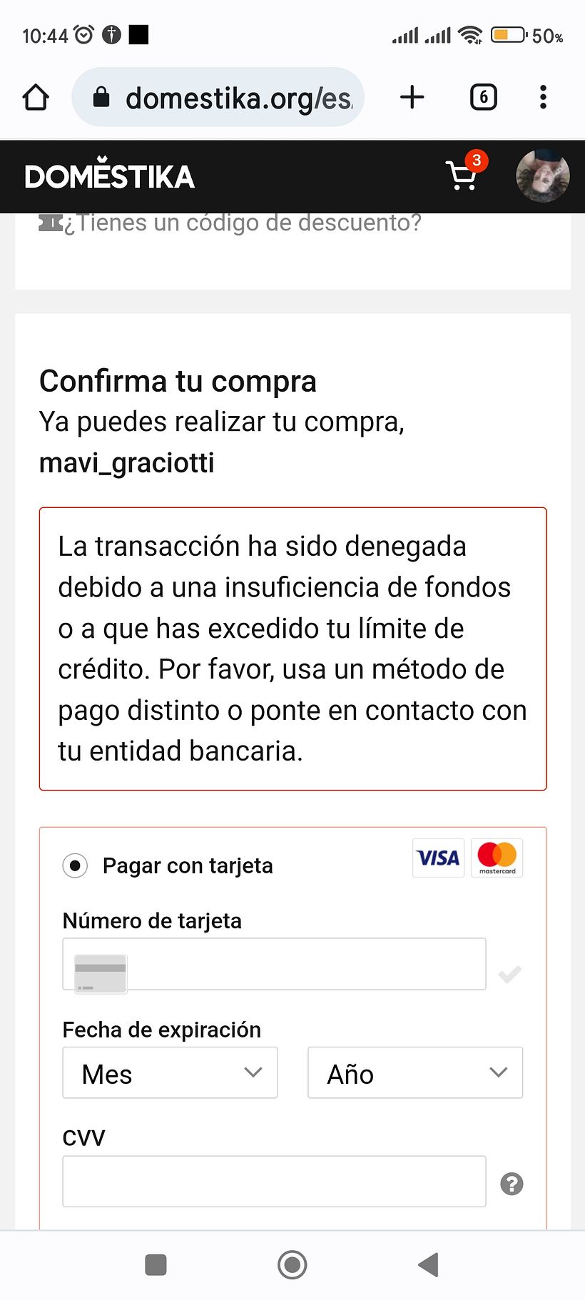 Problemas para comprar 1