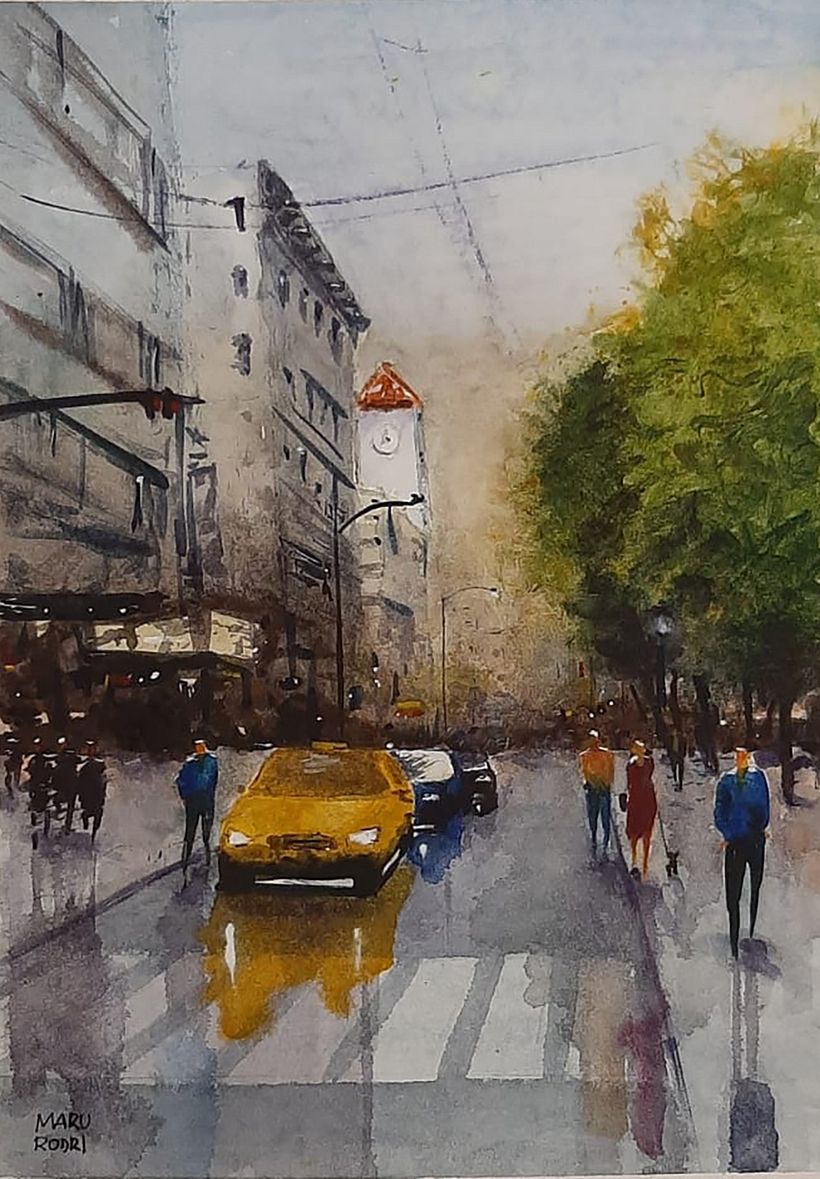 Mi proyecto del curso: Paisajes urbanos en acuarela 1