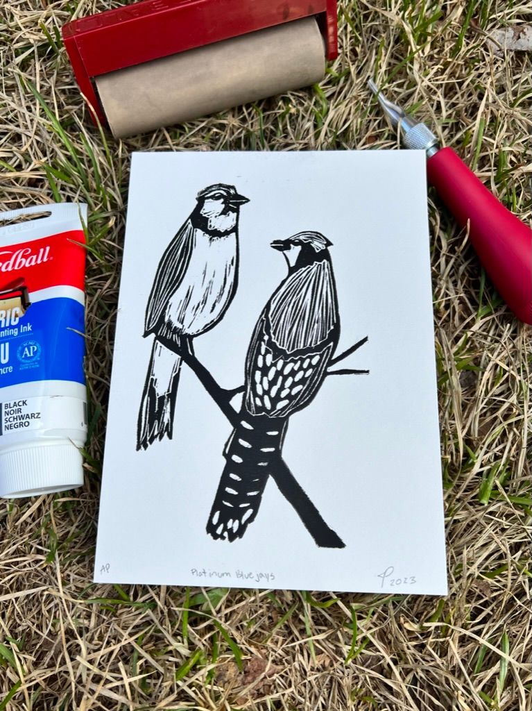 printmaking. The best quality print was given to my father for his 70th birthday.