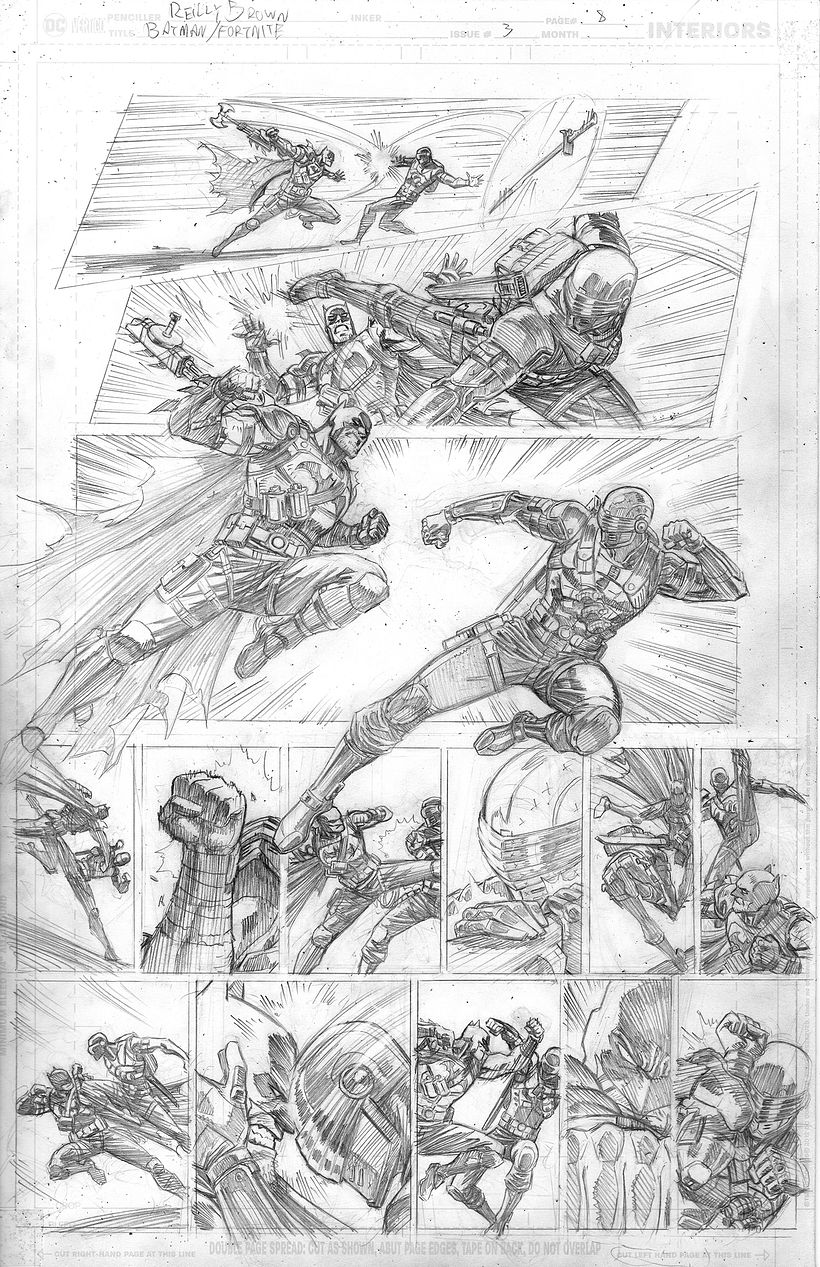 Pencils by Reilly Brown for Batman/Fortnite #3