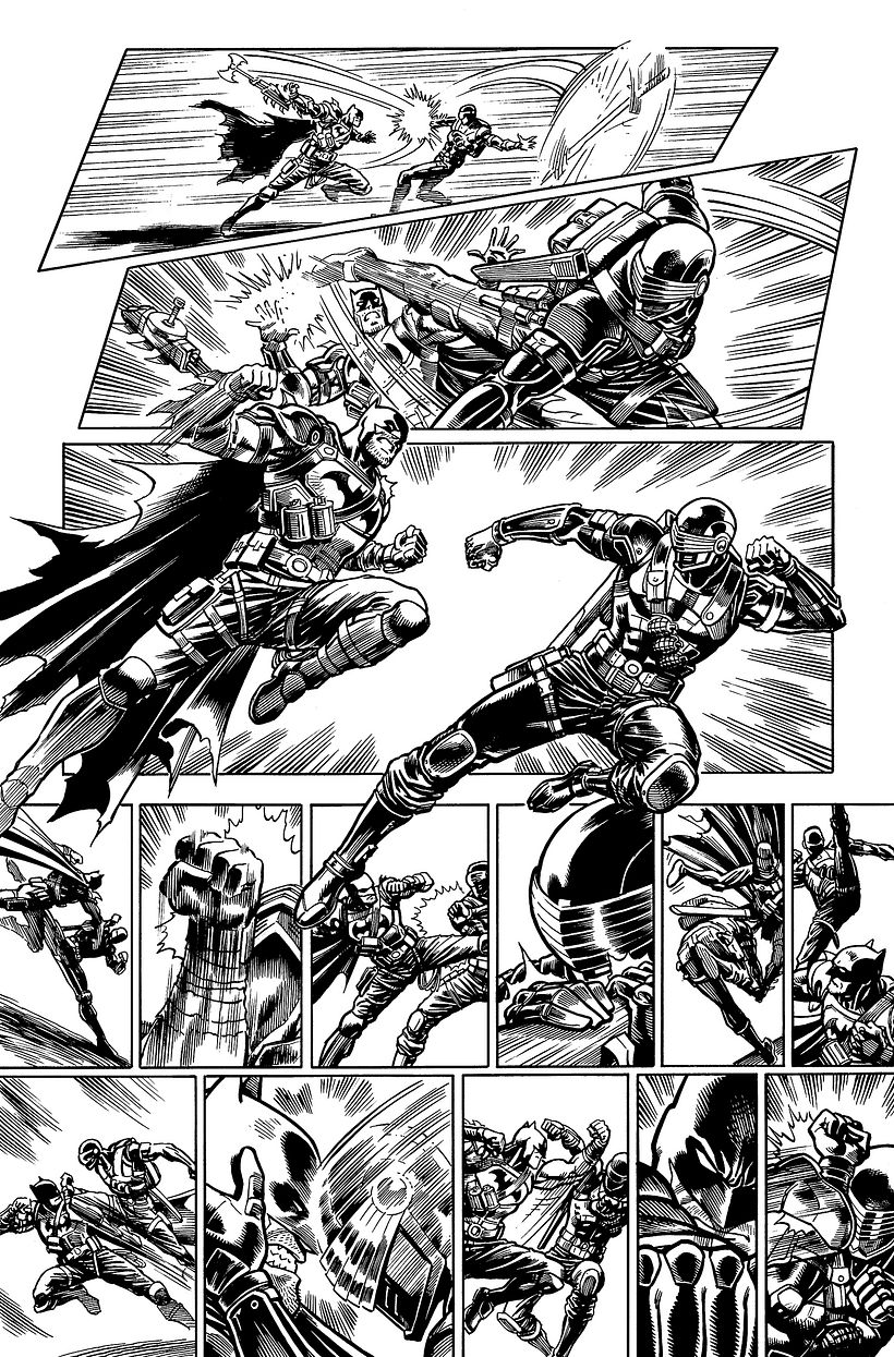 Inks by Nelson DeCastro for Batman/Fortnite #3 